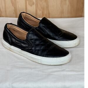 Greats Brooklyn Women's Black Quilted Leather Slip-On Slide Sneakers Size 10